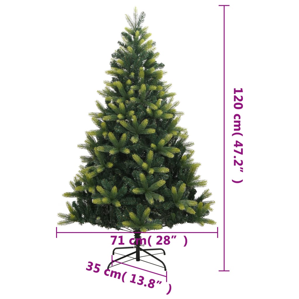 Sapin de Noël artificiel pliable avec support 120 cm