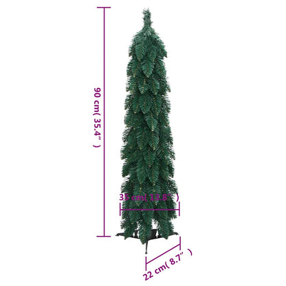 Künstlicher Weihnachtsbaum mit Beleuchtung 45 LEDs 90 cm