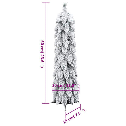 Künstlicher Weihnachtsbaum Beleuchtung & Schnee 30 LEDs 60 cm