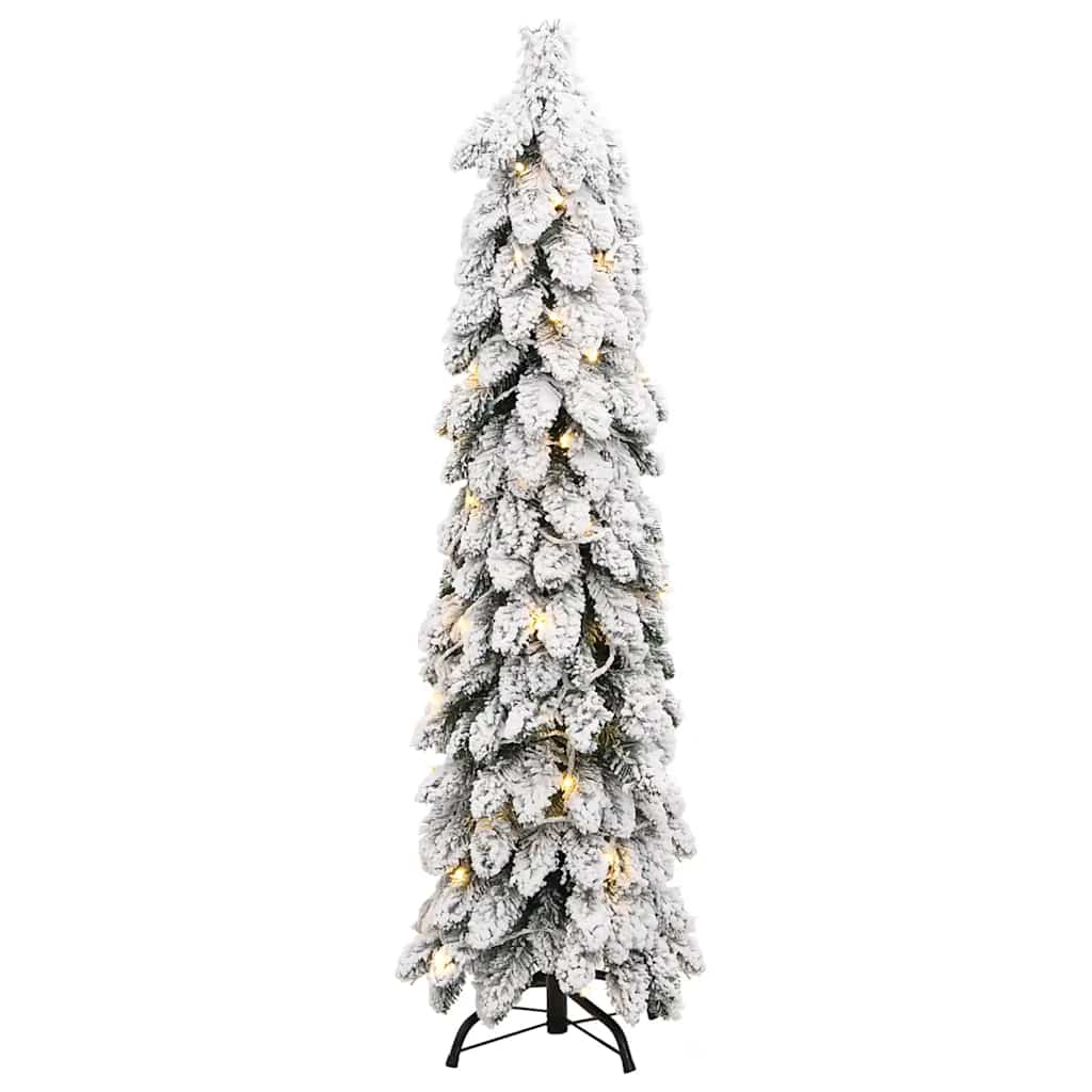 Künstlicher Weihnachtsbaum Beleuchtung & Schnee 80 LEDs 150 cm