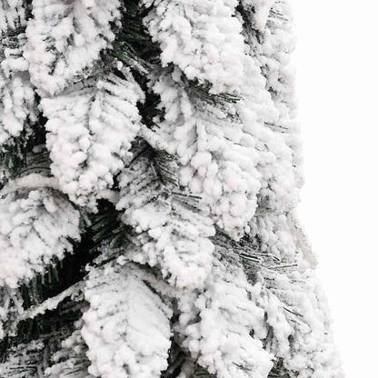 Künstlicher Weihnachtsbaum Beleuchtung & Schnee 80 LEDs 150 cm