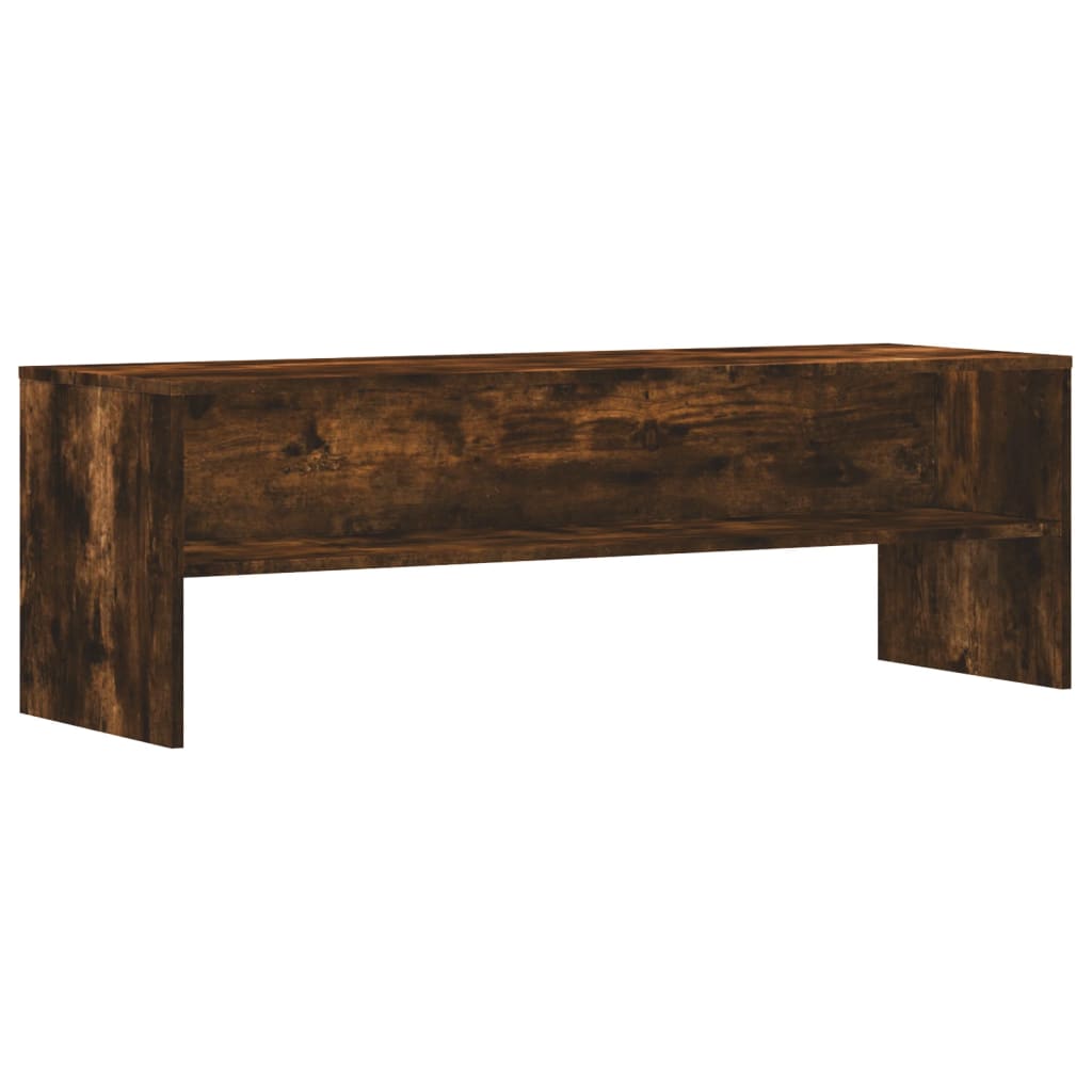 Meuble TV chêne fumé 120x40x40 cm matériau bois