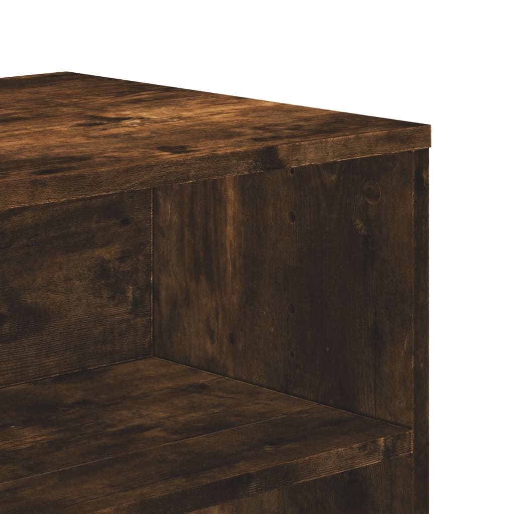 Meuble TV chêne fumé 120x40x40 cm matériau bois