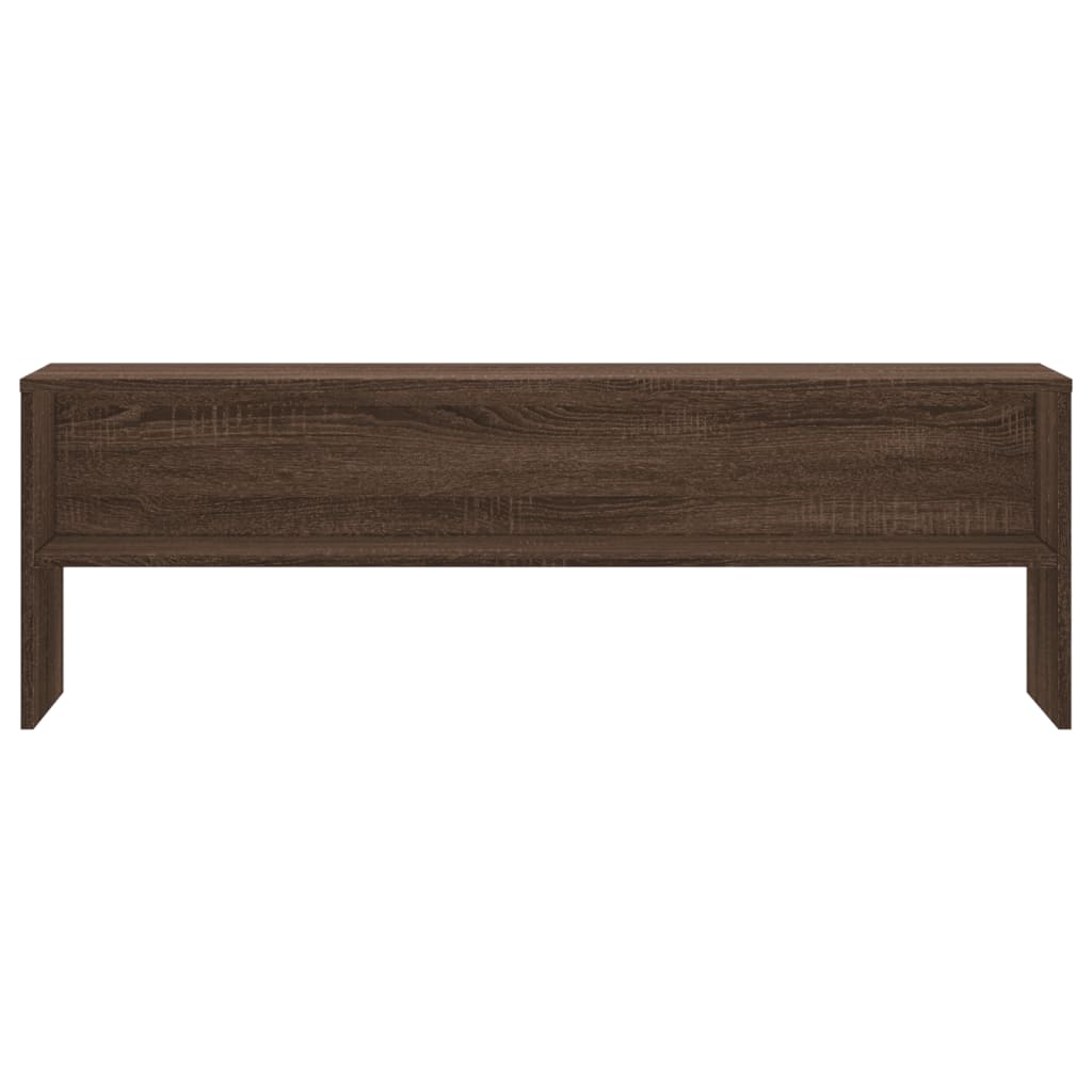 Meuble TV aspect chêne marron 120x40x40 cm matériau bois