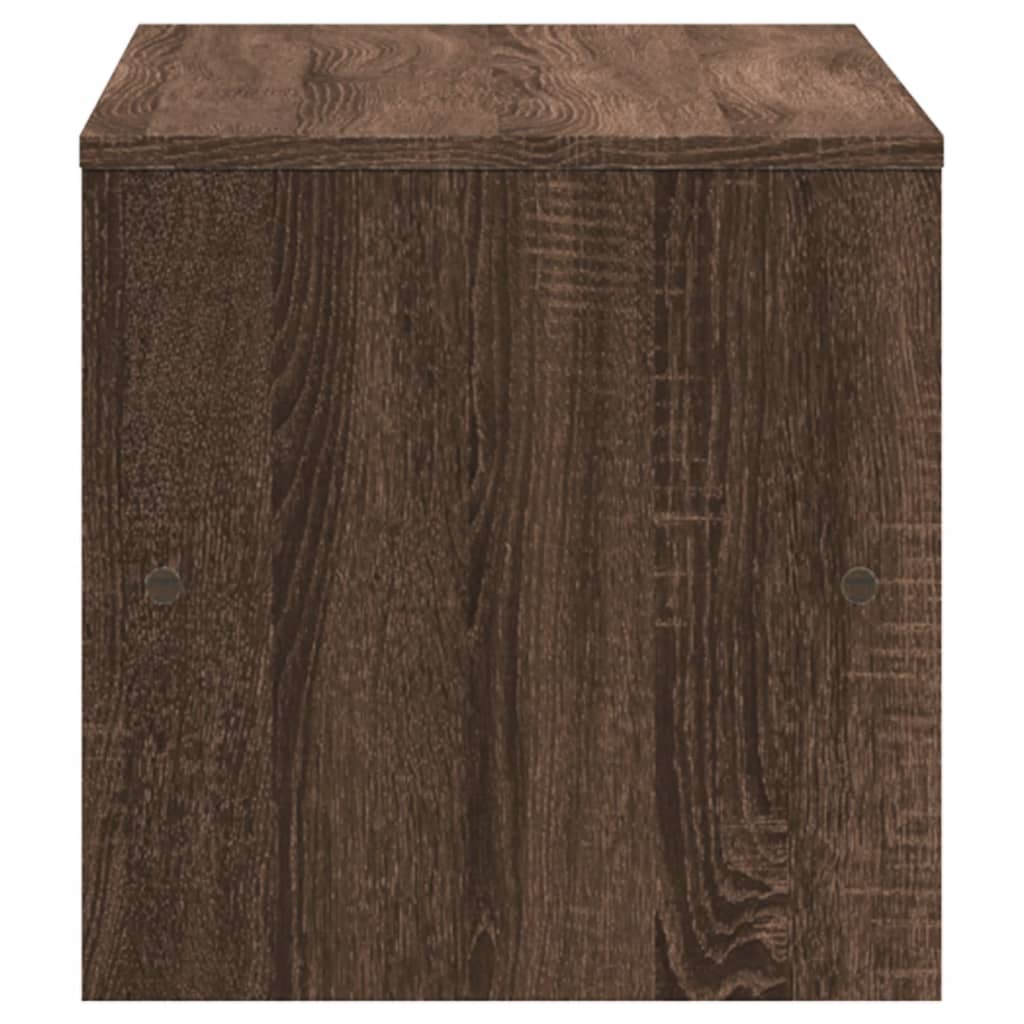 Meuble TV aspect chêne marron 120x40x40 cm matériau bois