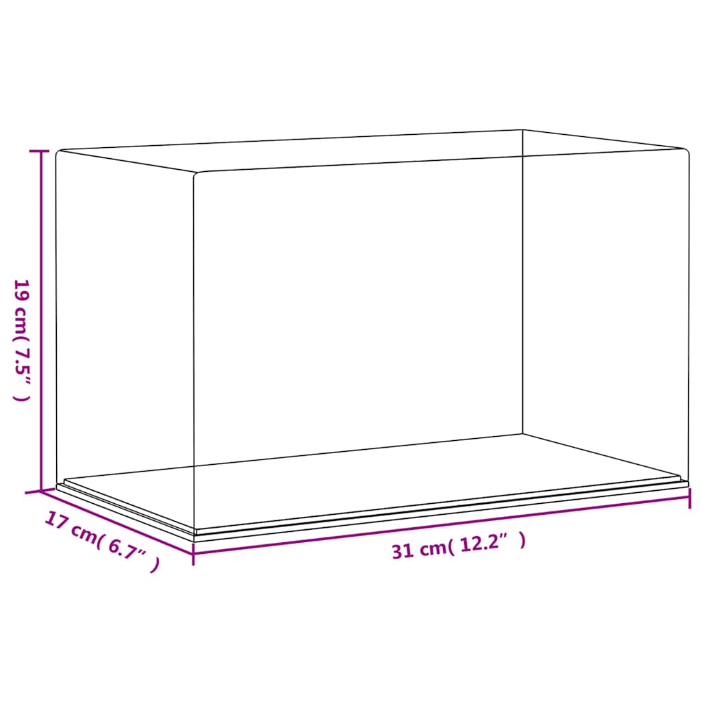 Vitrine Transparent 31x17x19 cm Acryl