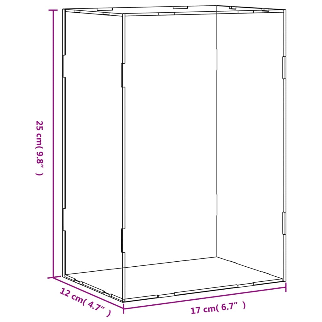 Displaybox Transparent 17x12x25 cm Acryl