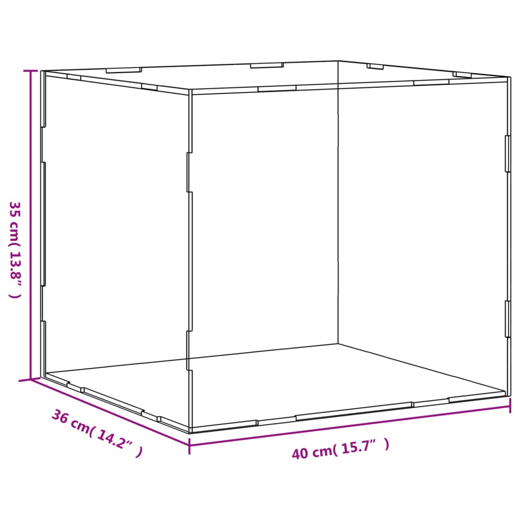 Displaybox Transparent 40x36x35 cm Acryl