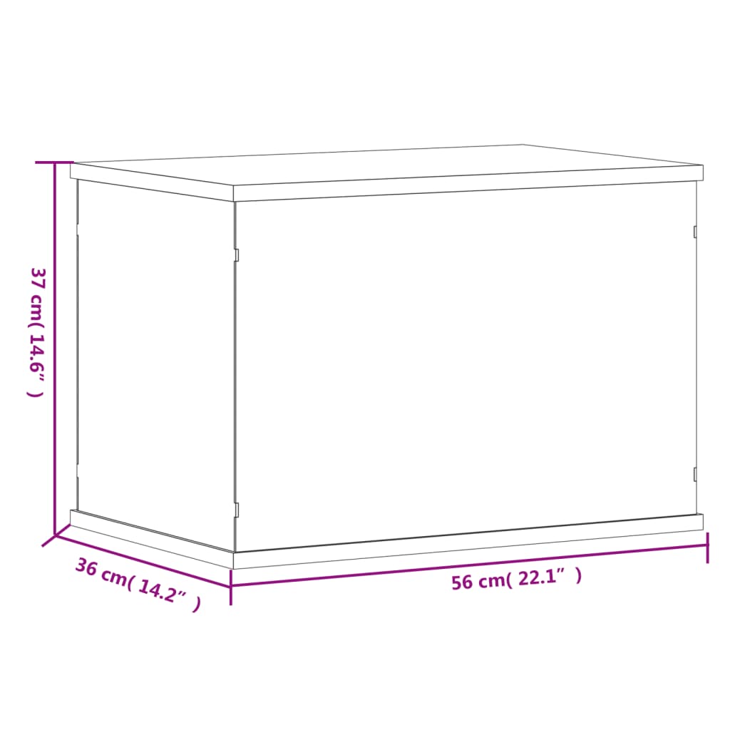 Displaybox Transparent 56x36x37 cm Acryl