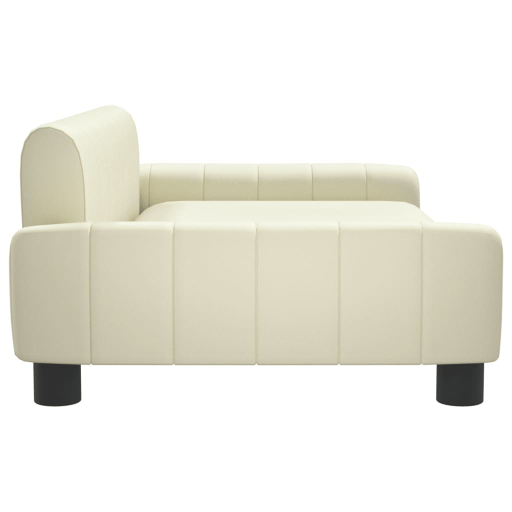 Canapé enfant crème 90x53x30 cm simili cuir