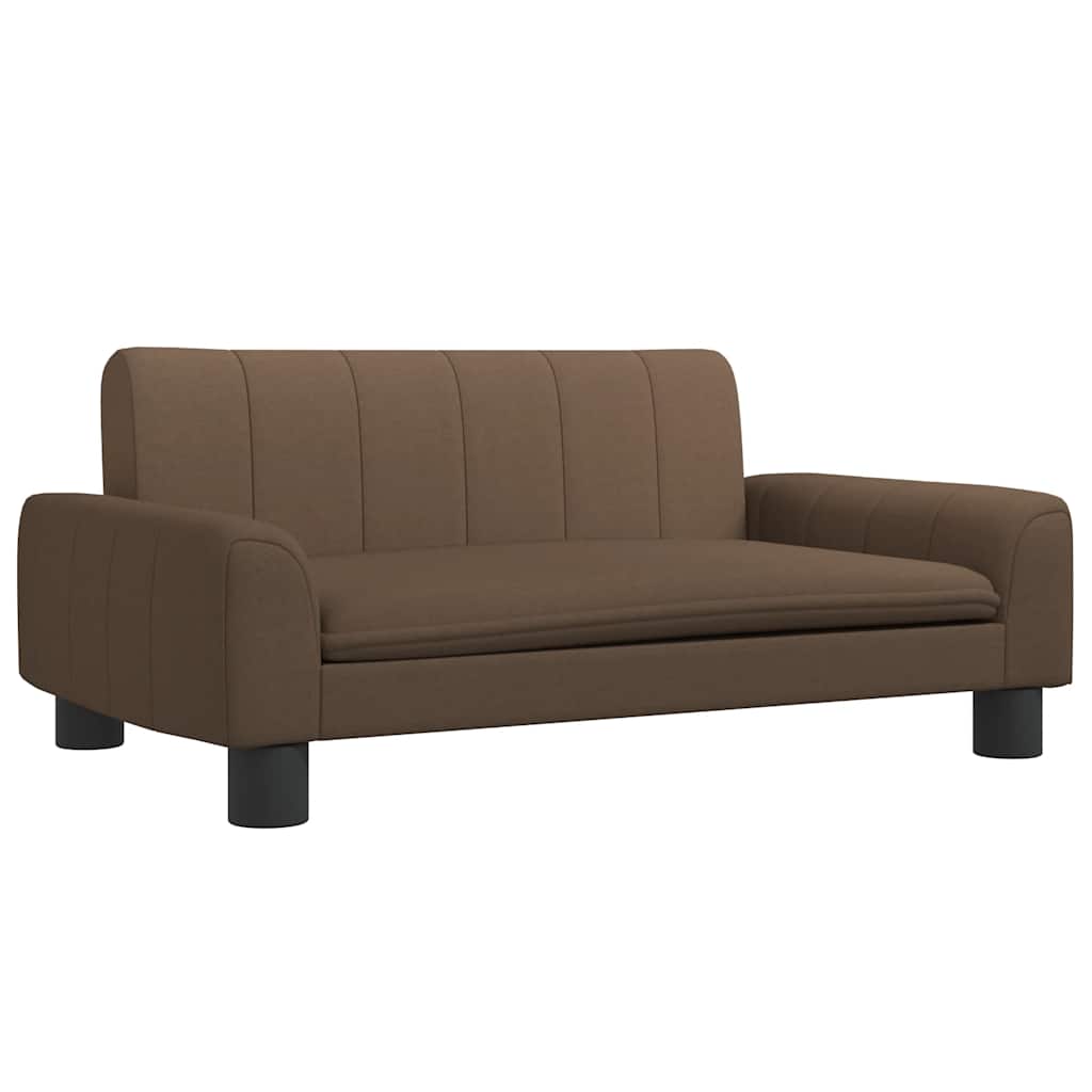 Canapé enfant marron 70x45x30 cm tissu