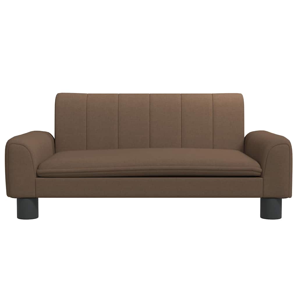 Canapé enfant marron 70x45x30 cm tissu
