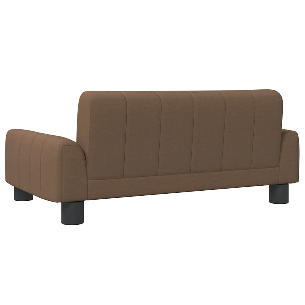 Canapé enfant marron 70x45x30 cm tissu