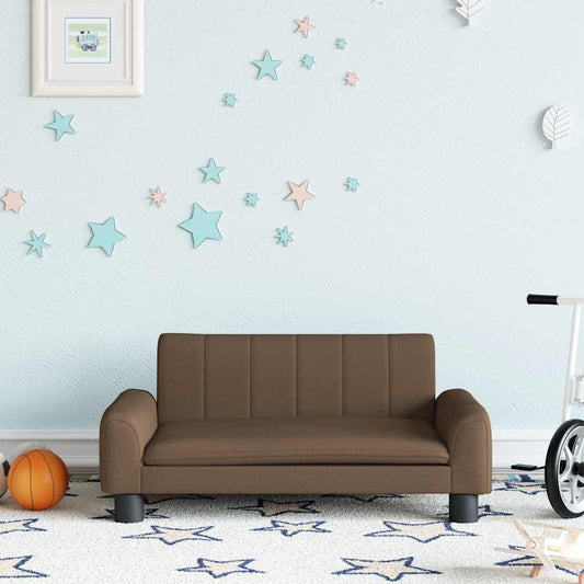 Canapé enfant marron 70x45x30 cm tissu