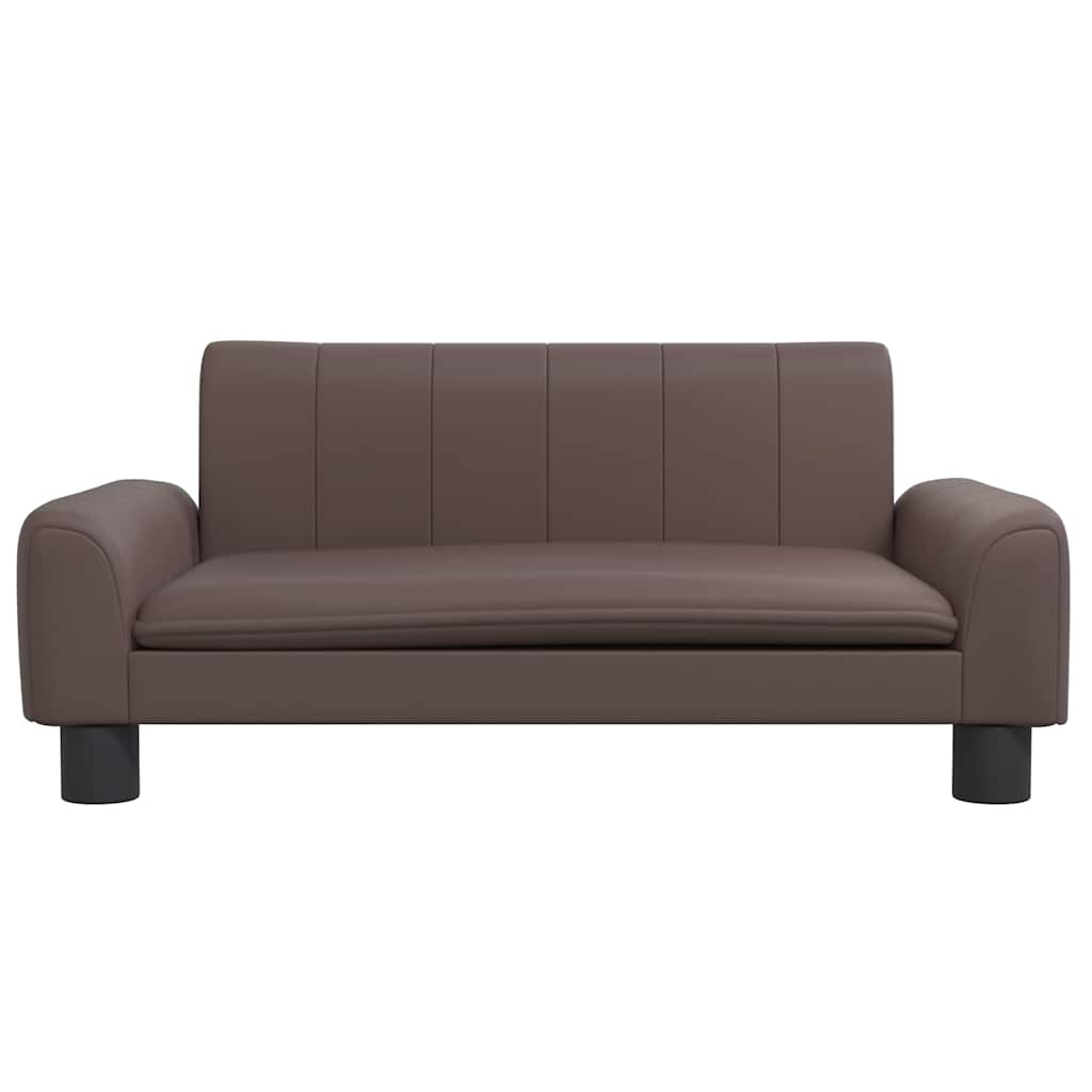 Canapé enfant marron 70x45x30 cm simili cuir
