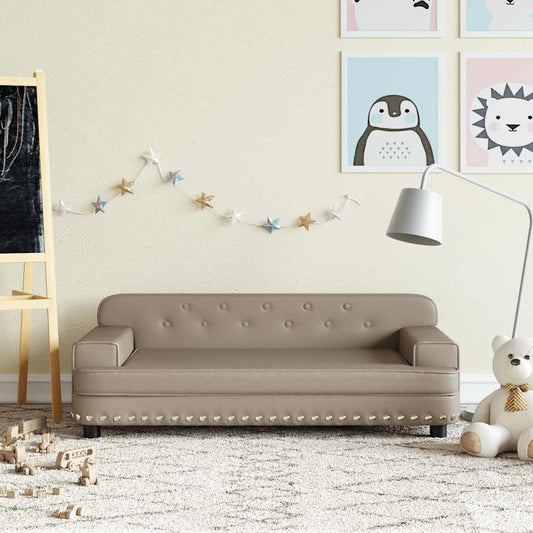 Canapé enfant Cappuccino 90x53x30 cm cuir artificiel