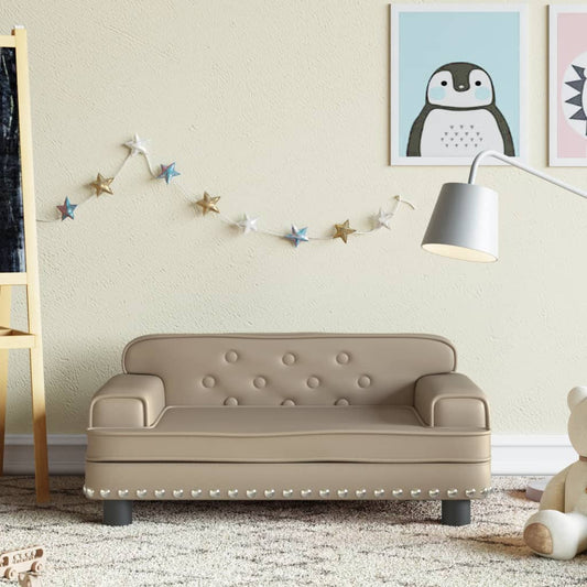 Canapé enfant Cappuccino 70x45x30 cm cuir artificiel