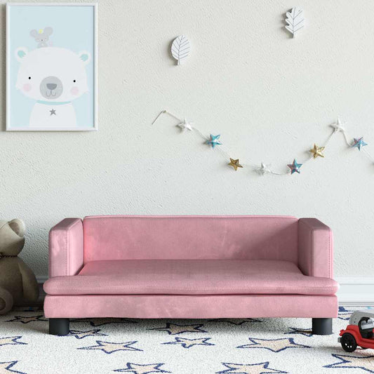 Kindersofa Rosa 80x45x30 cm Samt