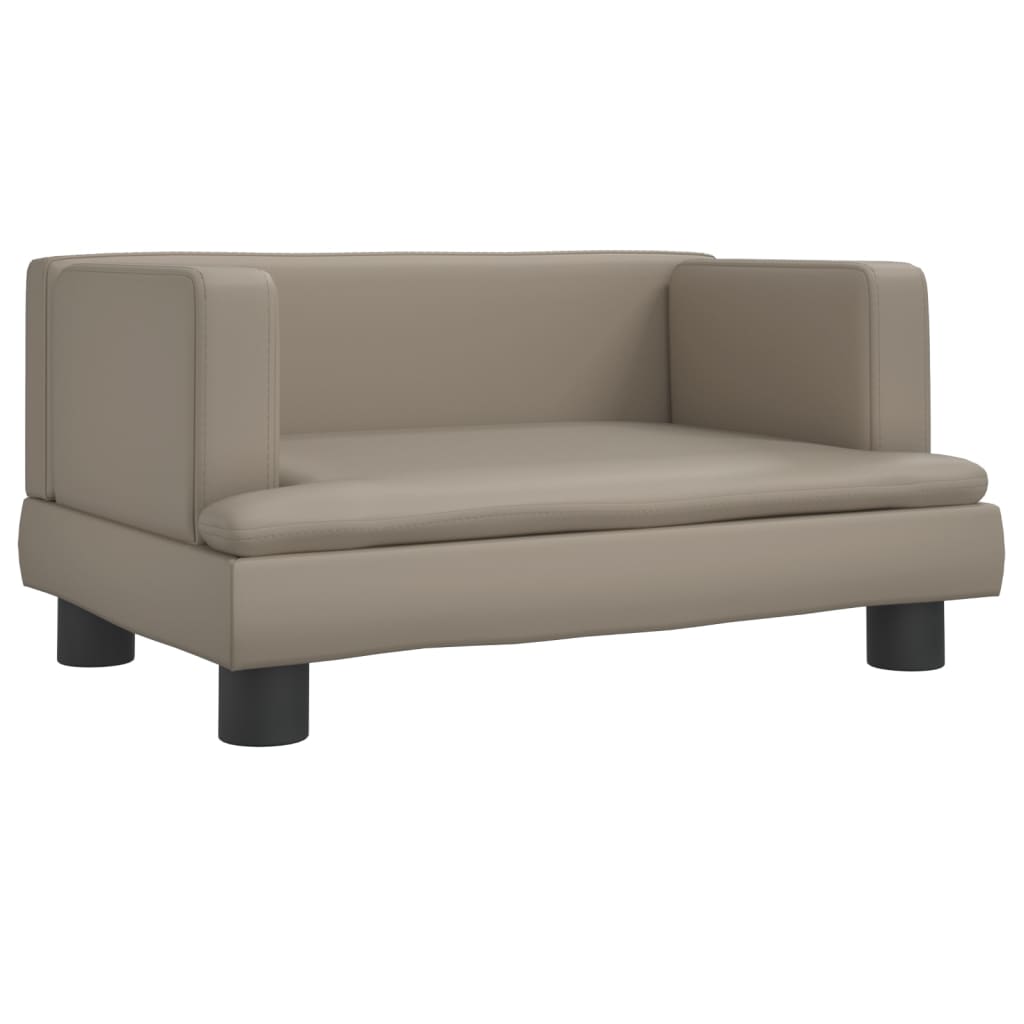 Canapé enfant marron cappuccino 60x40x30 cm cuir artificiel