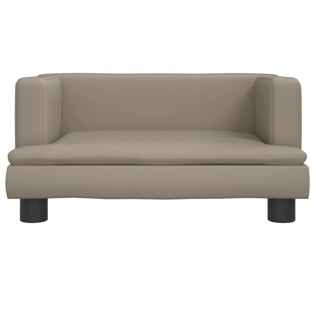Canapé enfant marron cappuccino 60x40x30 cm cuir artificiel