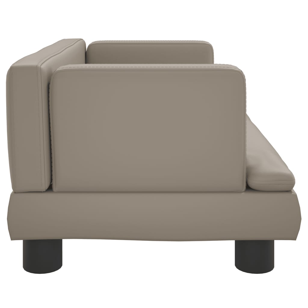 Canapé enfant marron cappuccino 60x40x30 cm cuir artificiel