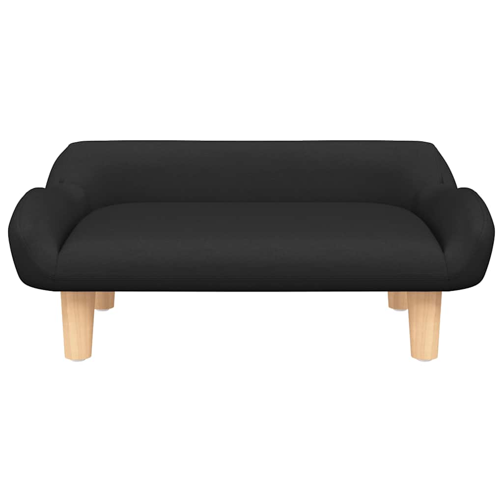 Kindersofa Schwarz 70x40x24 cm Stoff