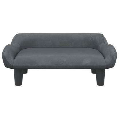 Kindersofa Dunkelgrau 70x40x24 cm Samt