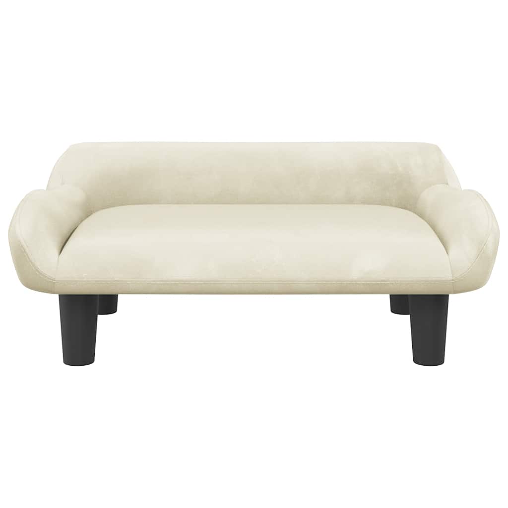 Canapé enfant crème 70x40x24 cm velours