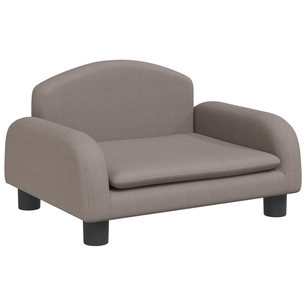 Children's sofa taupe 50x40x30 cm fabric