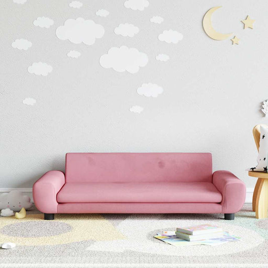 Children's sofa pink 100x54x33 cm velvet
