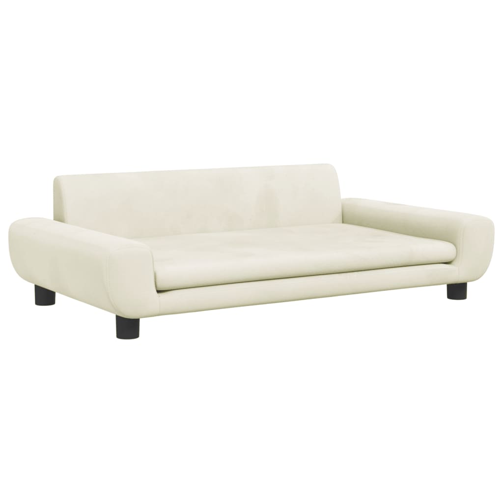 Kindersofa Creme 100x54x33 cm Samt