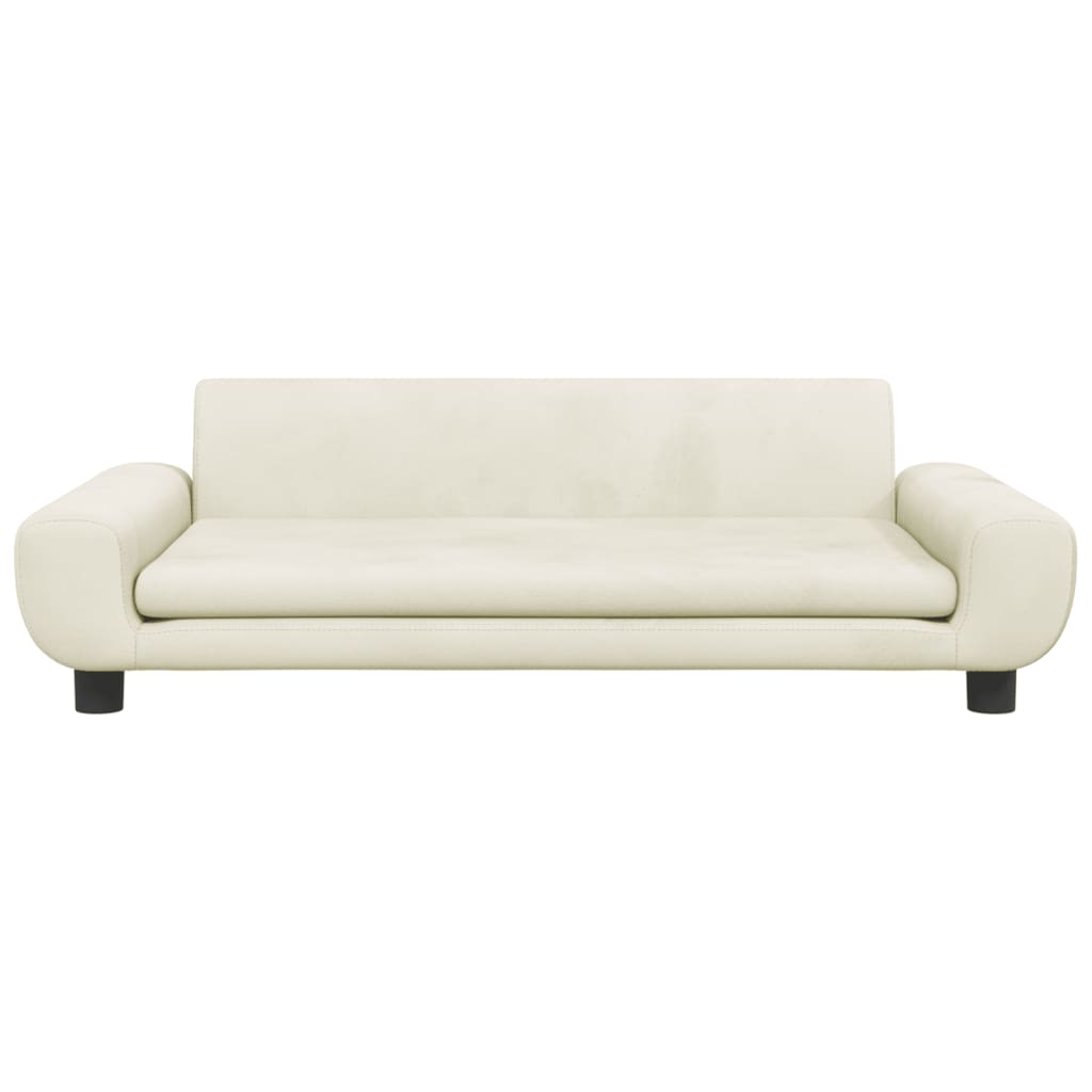 Kindersofa Creme 100x54x33 cm Samt