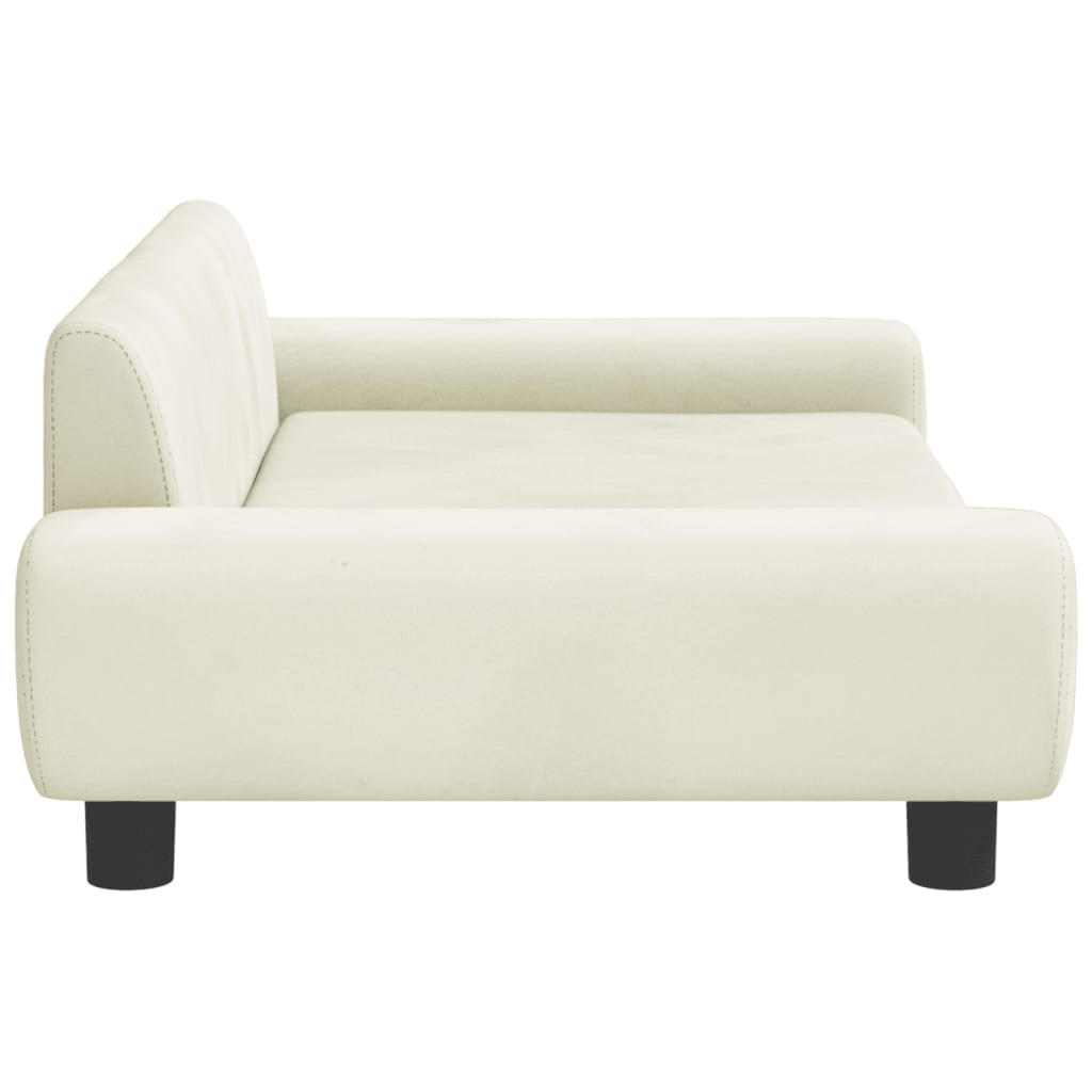 Kindersofa Creme 100x54x33 cm Samt