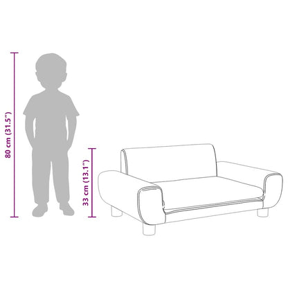 Kindersofa Rosa 70x45x33 cm Samt