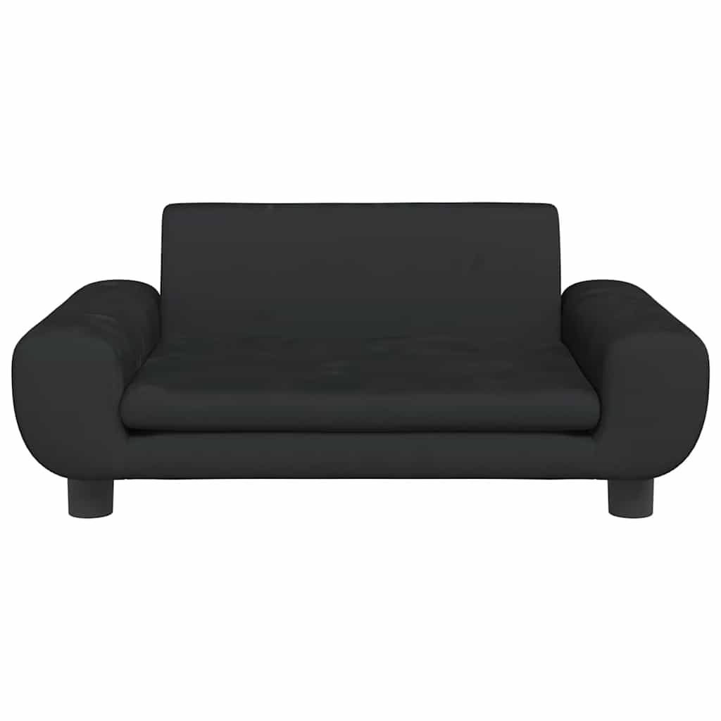Kindersofa Schwarz 70x45x33 cm Samt