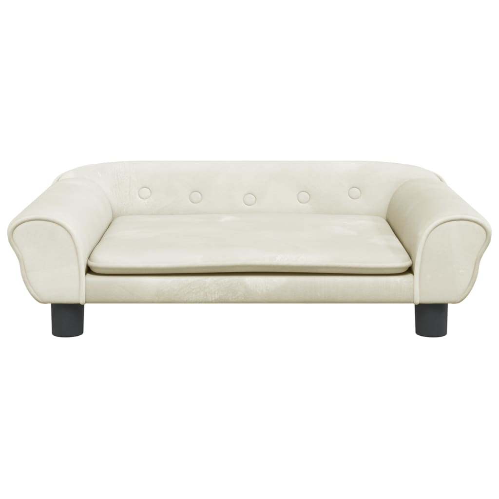 Canapé enfant crème 70x45x26 cm velours