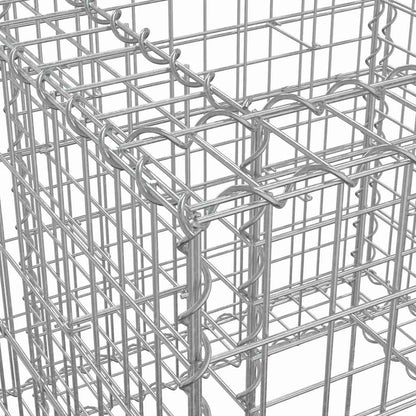 Gabionenkorb Silbern 70x70x65 cm Verzinktes Eisen