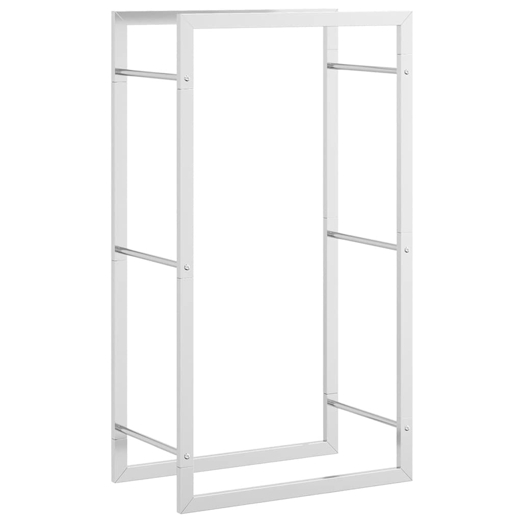Brennholzregal 50x28x94 cm Edelstahl