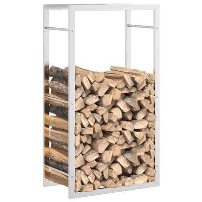 Brennholzregal 50x28x94 cm Edelstahl