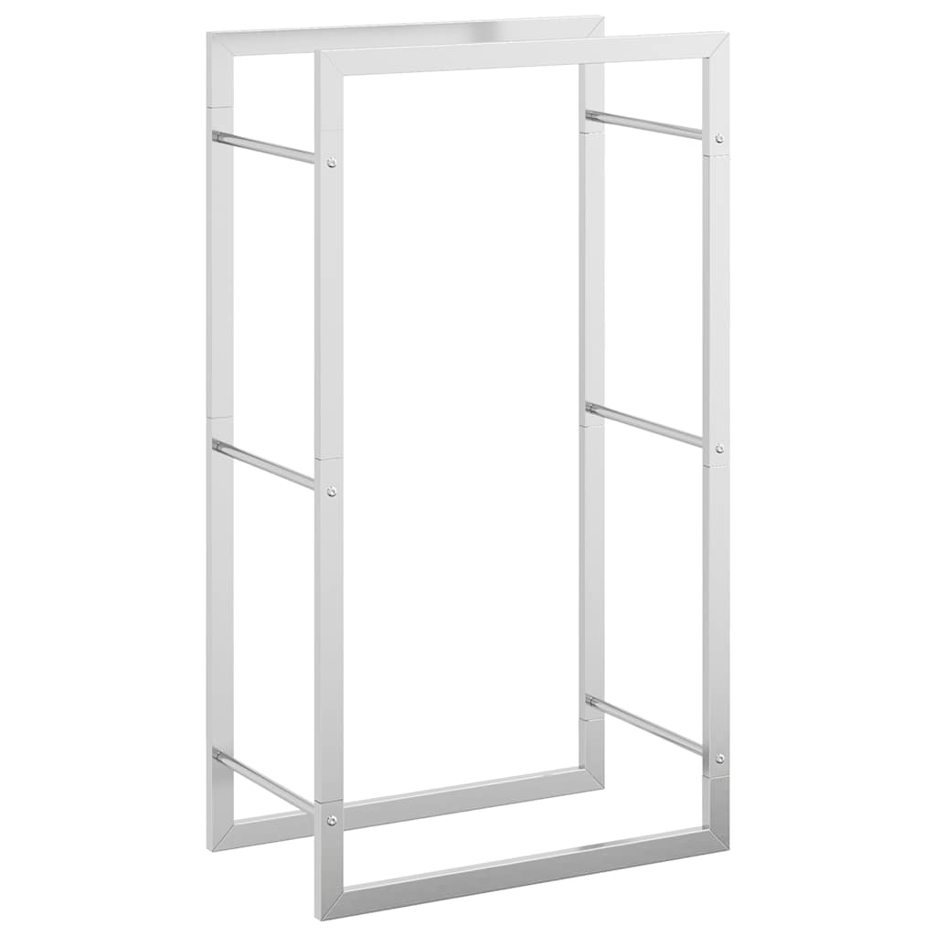 Brennholzregal 50x28x94 cm Edelstahl