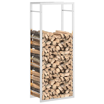 Brennholzregal 50x28x132 cm Edelstahl