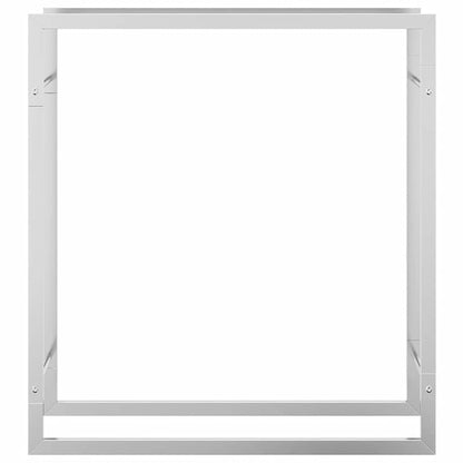 Brennholzregal 80x28x86 cm Edelstahl