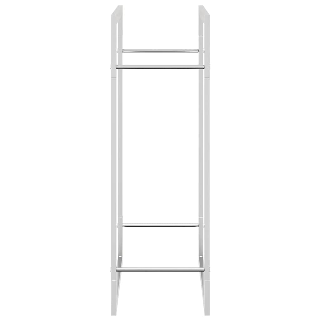 Brennholzregal 80x28x86 cm Edelstahl