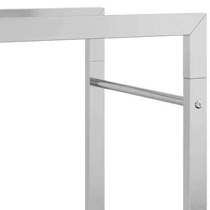 Brennholzregal 80x28x86 cm Edelstahl