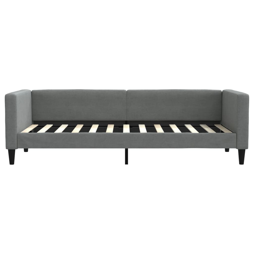 Tagesbett Ausziehbar mit Schubladen Dunkelgrau 80x200 cm Stoff