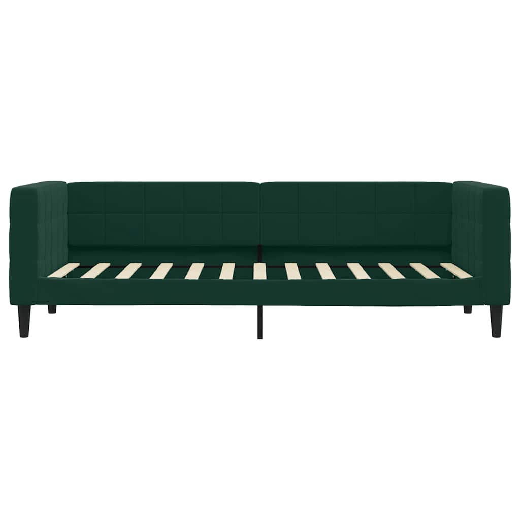 Tagesbett mit Matratze Dunkelgrün 80x200 cm Samt