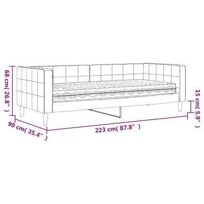 Tagesbett mit Matratze Rosa 80x200 cm Samt