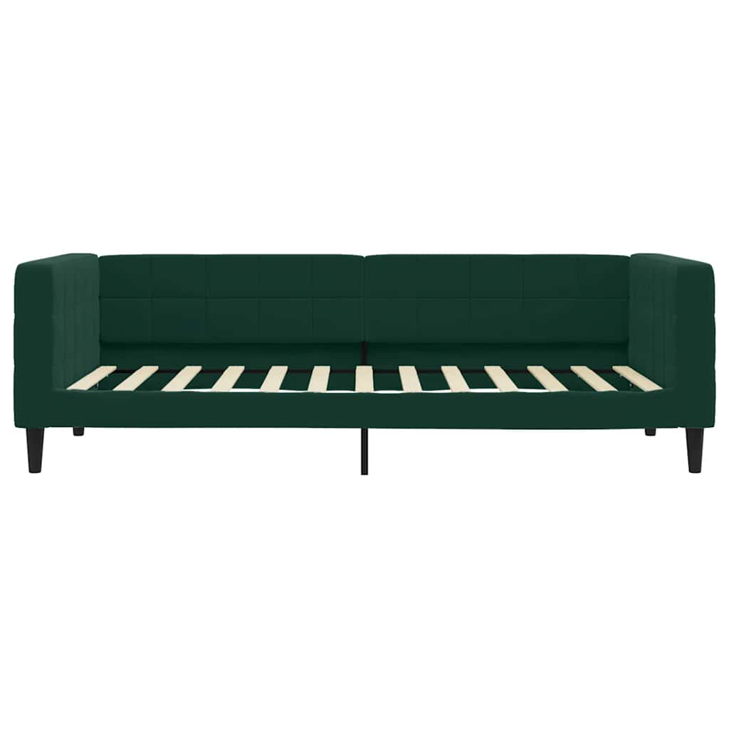 Tagesbett mit Matratze Dunkelgrün 100x200 cm Samt