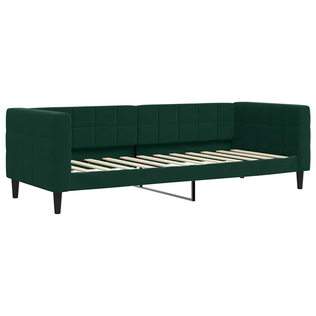 Tagesbett Ausziehbar Dunkelgrün 80x200 cm Samt