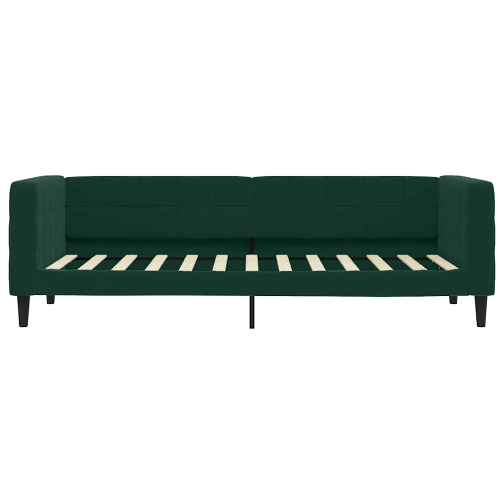 Tagesbett Ausziehbar Dunkelgrün 80x200 cm Samt